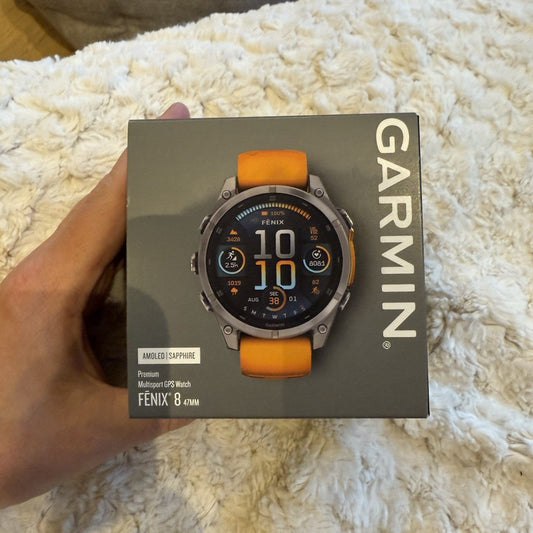 Garmin Fenix 8 47mm Sapphire Orange Spark Edition 2 Months Old